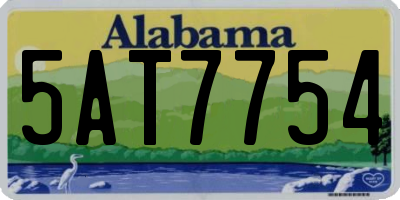 AL license plate 5AT7754