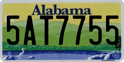 AL license plate 5AT7755