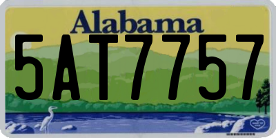 AL license plate 5AT7757