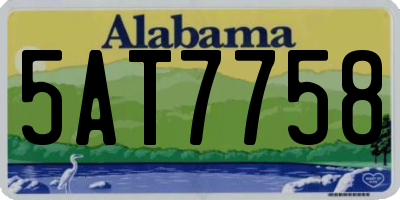 AL license plate 5AT7758