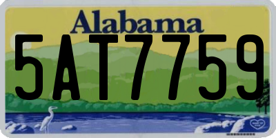 AL license plate 5AT7759