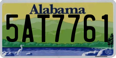 AL license plate 5AT7761