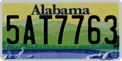 AL license plate 5AT7763