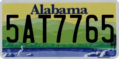 AL license plate 5AT7765