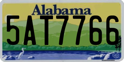 AL license plate 5AT7766