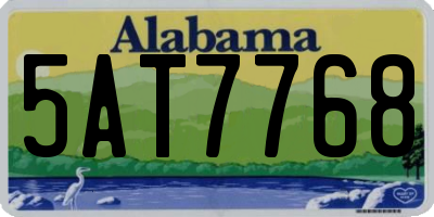 AL license plate 5AT7768