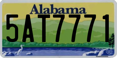 AL license plate 5AT7771