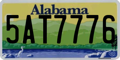 AL license plate 5AT7776