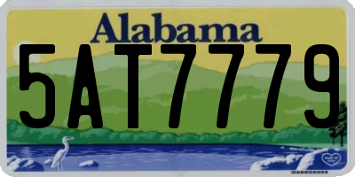 AL license plate 5AT7779