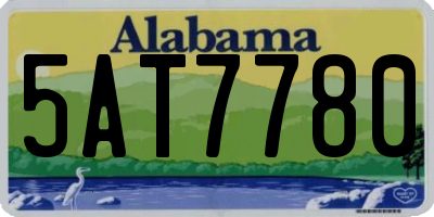 AL license plate 5AT7780