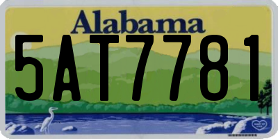 AL license plate 5AT7781