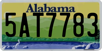 AL license plate 5AT7783