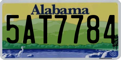 AL license plate 5AT7784