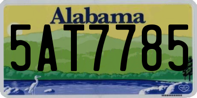 AL license plate 5AT7785