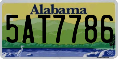 AL license plate 5AT7786