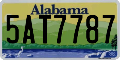 AL license plate 5AT7787