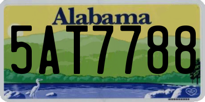 AL license plate 5AT7788