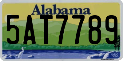 AL license plate 5AT7789