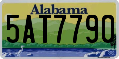 AL license plate 5AT7790