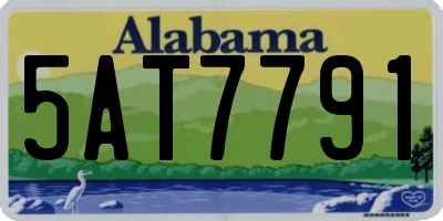 AL license plate 5AT7791
