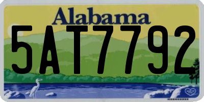 AL license plate 5AT7792