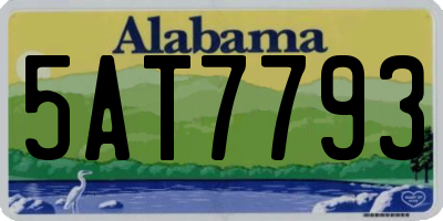 AL license plate 5AT7793