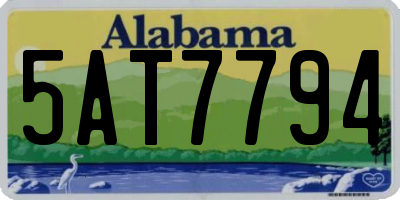 AL license plate 5AT7794