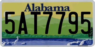 AL license plate 5AT7795
