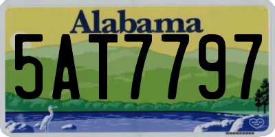 AL license plate 5AT7797