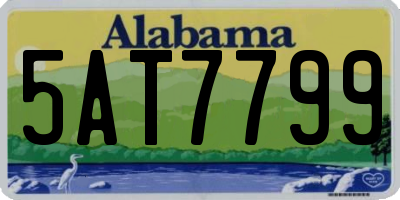 AL license plate 5AT7799