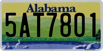 AL license plate 5AT7801
