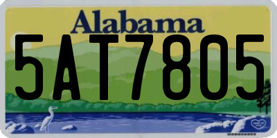 AL license plate 5AT7805