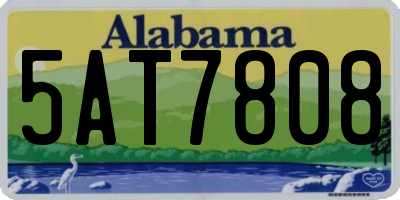 AL license plate 5AT7808