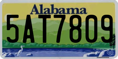 AL license plate 5AT7809