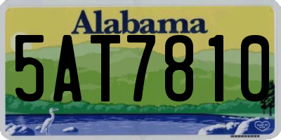 AL license plate 5AT7810