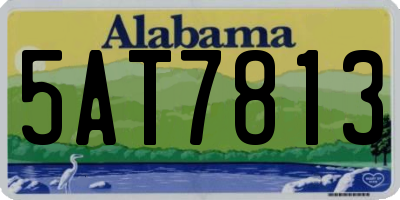 AL license plate 5AT7813