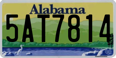 AL license plate 5AT7814