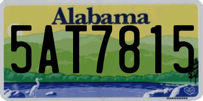 AL license plate 5AT7815