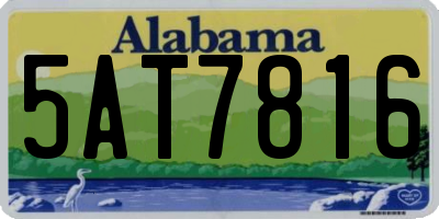 AL license plate 5AT7816
