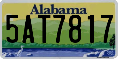 AL license plate 5AT7817