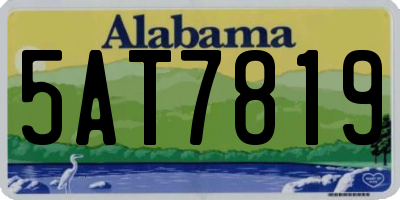 AL license plate 5AT7819