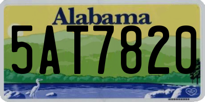 AL license plate 5AT7820