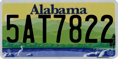 AL license plate 5AT7822