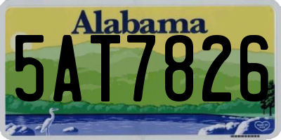 AL license plate 5AT7826