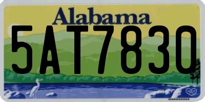 AL license plate 5AT7830