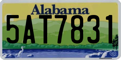 AL license plate 5AT7831