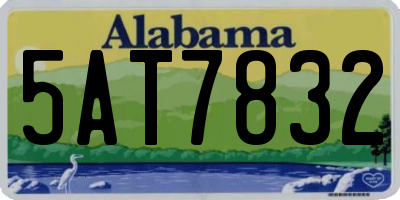 AL license plate 5AT7832