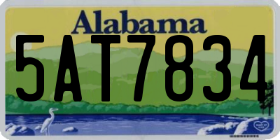 AL license plate 5AT7834
