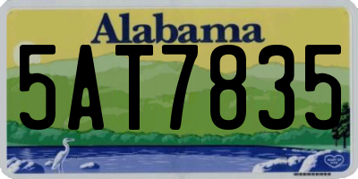 AL license plate 5AT7835