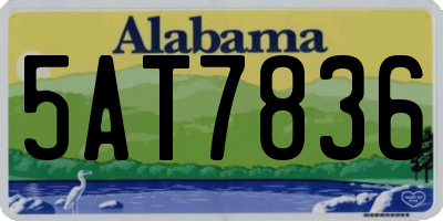 AL license plate 5AT7836